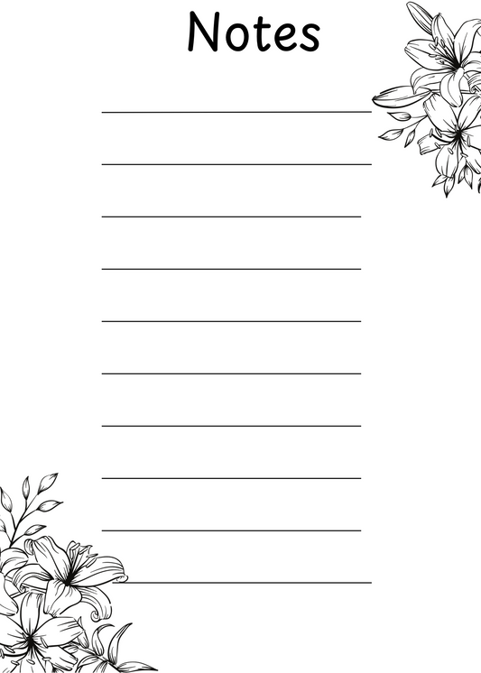 Notepad Flower 1